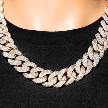 10k Rose Gold Solid 21mm Diamond Pave Cuban 79 ctw